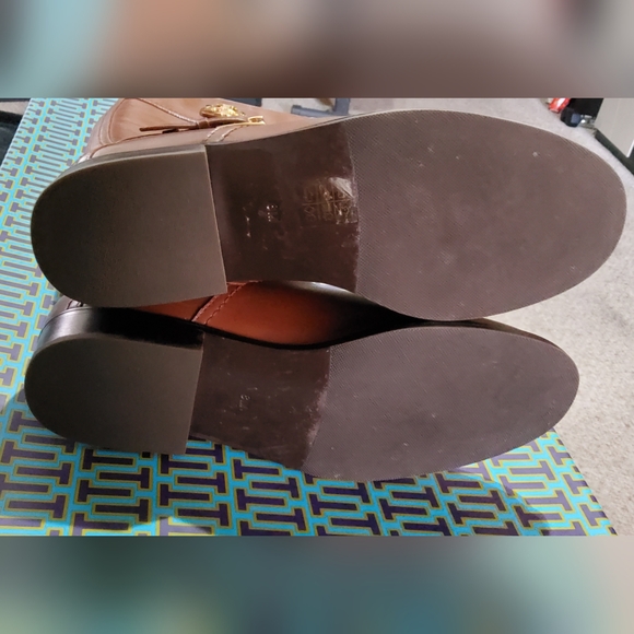 Tory Burch Adeline Riding Boots Color Almond Women's Size 8 - Picture 7 of 11